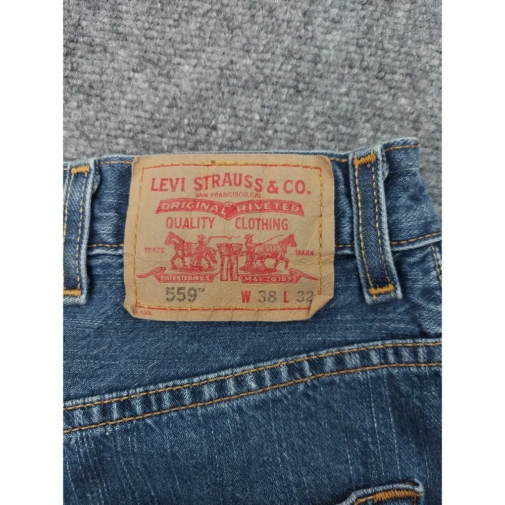 Vtg LEVIS‎ 559 Cutoff Shorts Men 36 (tag 38) Mens Blue Relaxed Straight Cotton
